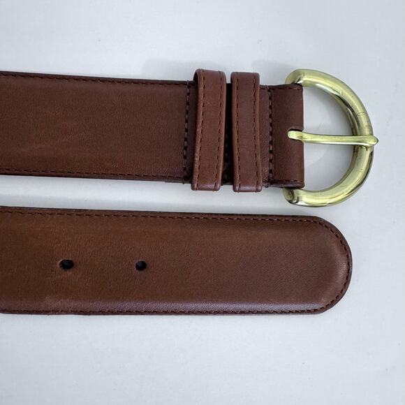 Coach Brown Belt Glove Tanned Leather Solid Brass Hardware 8500 | Size M - Picture 6 of 10